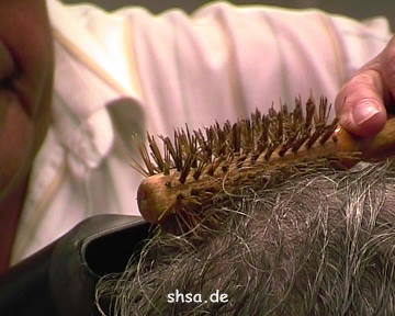 226 a day in vintage german barbershop with barberette assistance