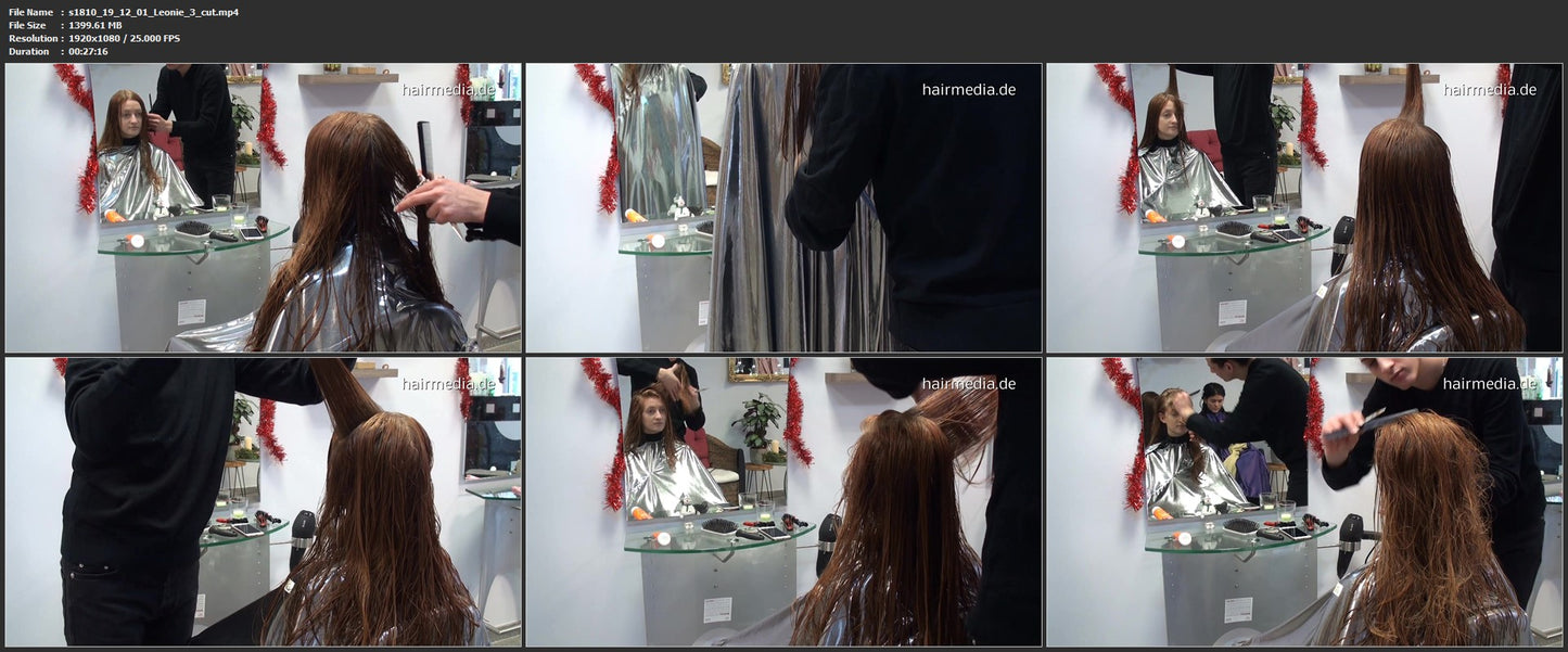 8154 LeonieAM 3 cut by Barber Peri 27 min HD video for download