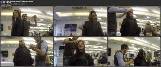 1062 sexy haircut from very long to medium short hair