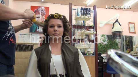 6168 AnjaH by Barber forward shampoo and wet set Part 2 wet set