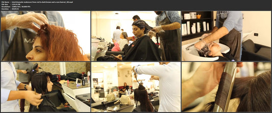 1062 total dramatic makeover from red to dark brown and a new haircut