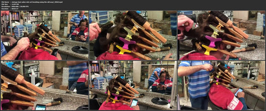 1062 vintage hair salon role set brushing using the old way!