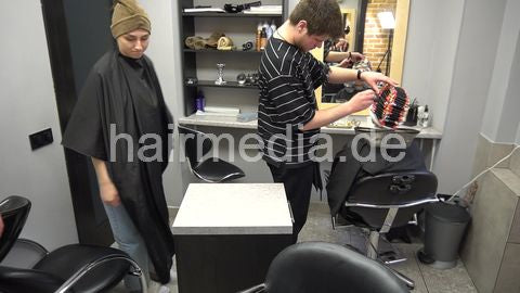 7200 Tatjana perm by Ukrainian barber 1 shampoo and trim