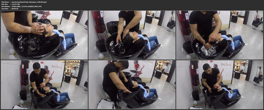 1062 woman backward hair shampoo