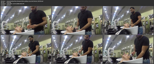 1062 woman backward hair shampoo before getting a sexy short haircut