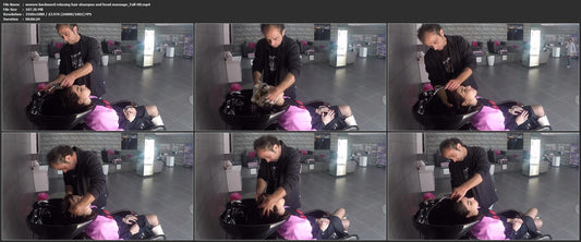 1062 women backward relaxing hair shampoo and head massage