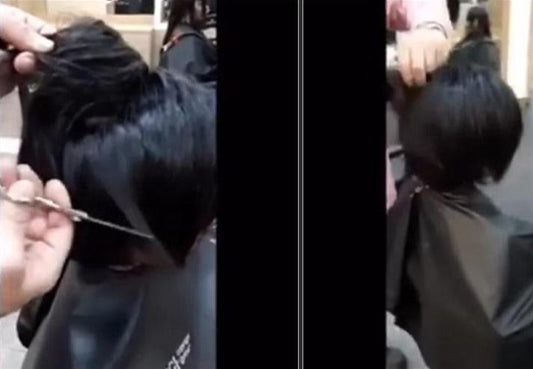 1062 wonderful transformation from long to short pixie haircut for this sexy lady