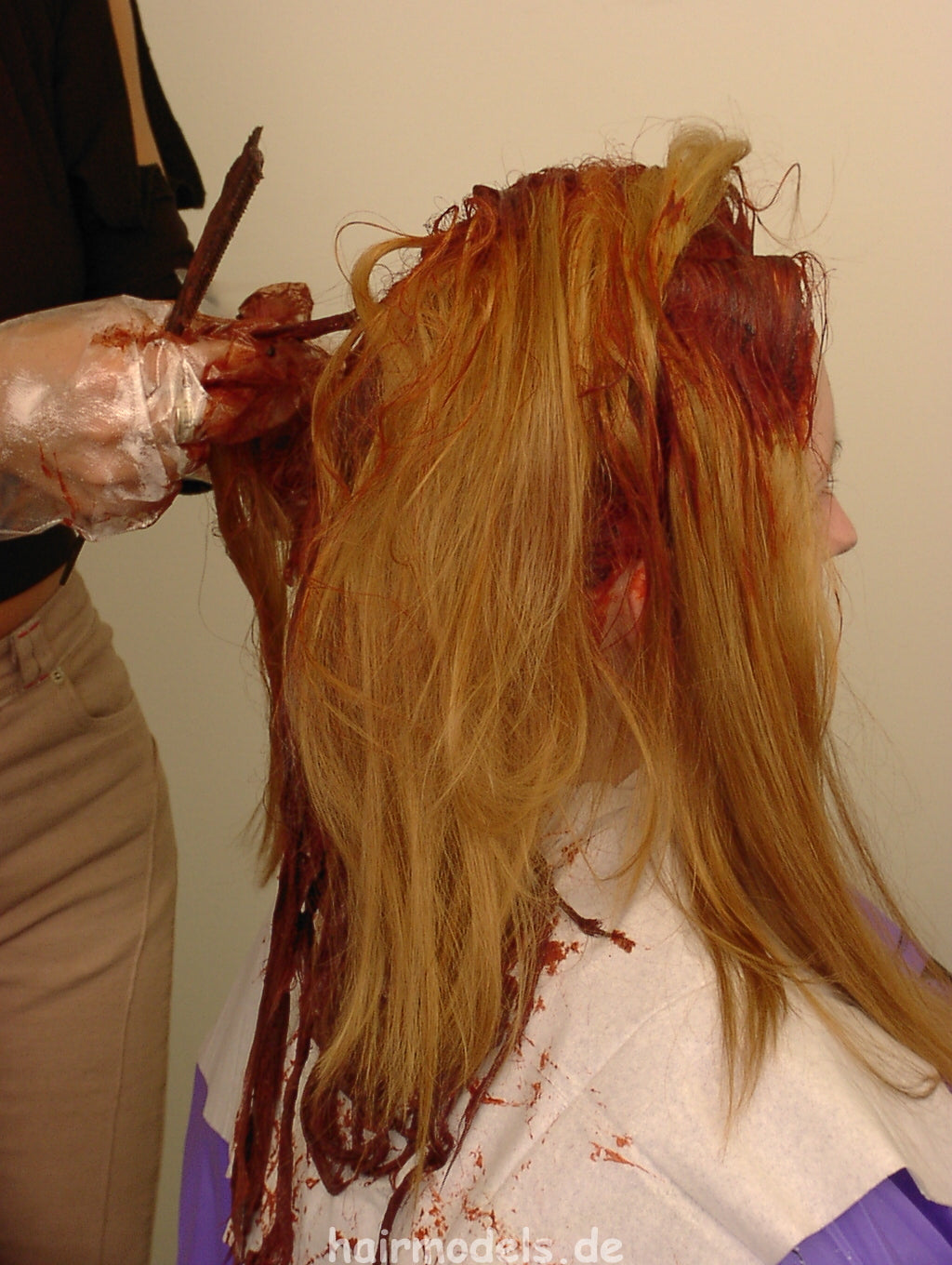 421 OF long hair bleaching