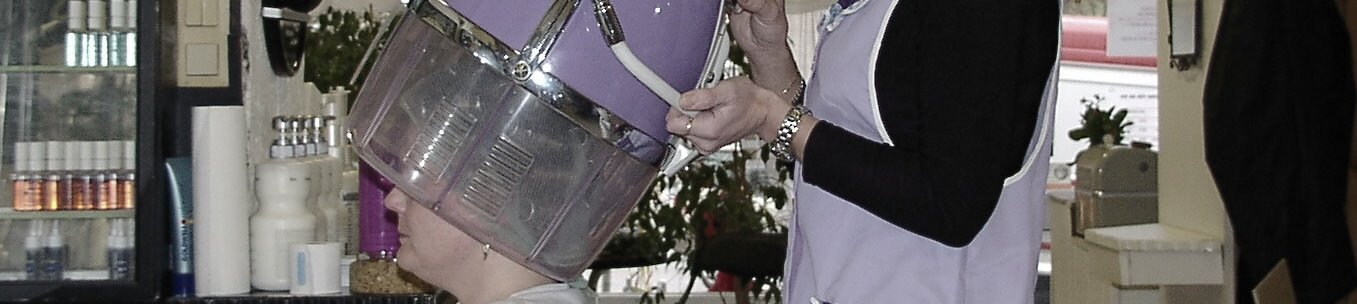 6206 80s shampoo and set in apron