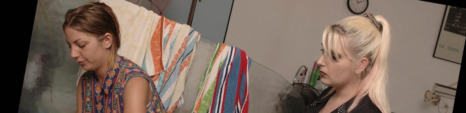 717 punishment fake perm and shampooing in apron