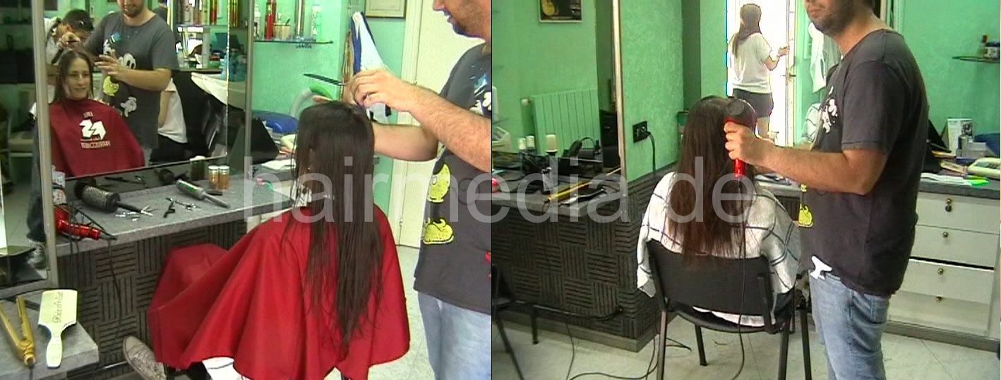 8087 Napoli Italy wash and cut by barber