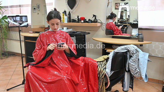 Leyla caping session by barber for donor