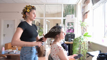 Load image into Gallery viewer, 1230 MichelleH and Leyla 4 shampooing and haircut Leyla in rollers