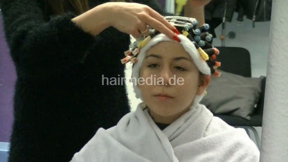 060118 Nisa teen perm by Grazia 1 - dry haircut and foam perm