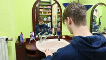Laden Sie das Bild in den Galerie-Viewer, 2301 Lars 1 caping and asian shampooing by salonbarber