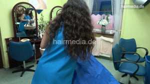 1252 Mom by Mahshid 2 shampoo by XXL hair barberette in blue apron