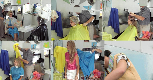 170 Part 5 Stefanie in dederon apron and PVC cape unroll