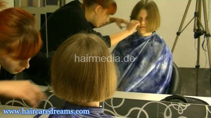 1902 young girl dramatical haircut and bleaching