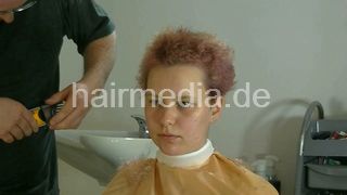 1903 Teen Kaleida first buzz cut by barber