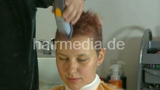 1903 Teen Kaleida first buzz cut by barber