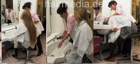 192 Malin teen 2 forward shampooing hairwash by mature barberette