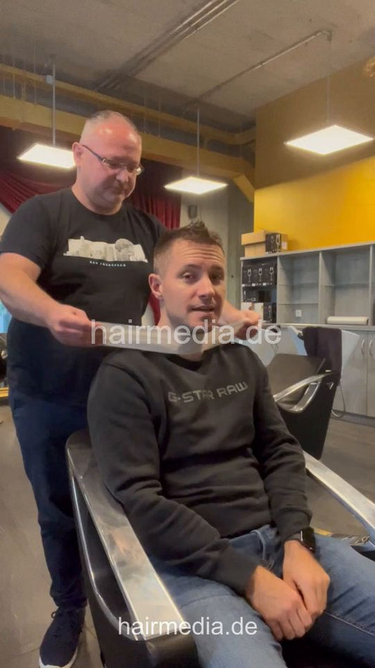 2012 20240413 salon bleaching and buzzcut 2 barbers