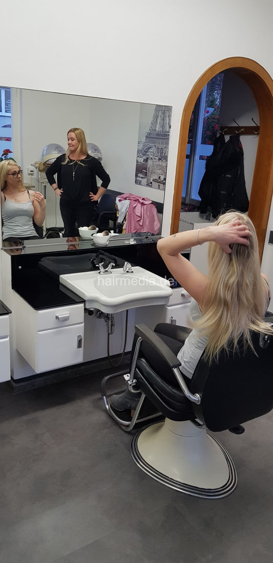 1034 MelanieM and RebekkaA caping sisters in vintage barbershop pictures