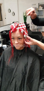 7095 Charline 2 redhead perm on bleached hair