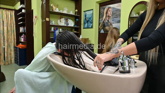 1050 240315 private livestream Paulina and her daugthers SP custom forward shampooing and blow out forward