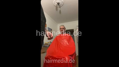 2012 20250918 headshave buzz bleaching redcape