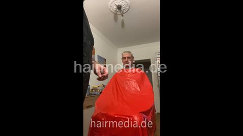2012 20250918 headshave buzz bleaching redcape