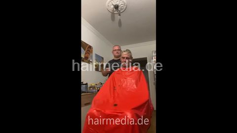 2012 20250918 headshave buzz bleaching redcape