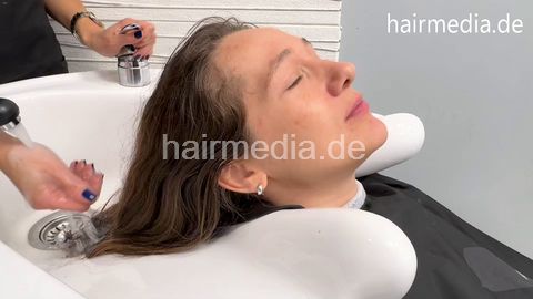 SunnyS and Emily swiss hairdresser shampoo and blow