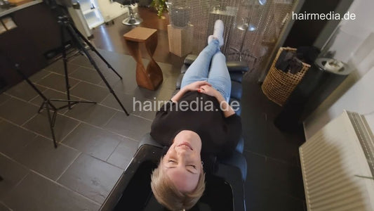 1181 SandraD 1 backward pampering shampoo by barber POV cam