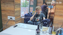 将图片加载到图库查看器，2024 young boy permed Max April 23 buzzcut by barber controlled by AlinaR