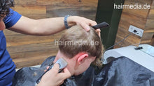 Laden Sie das Bild in den Galerie-Viewer, 2024 young boy permed Max April 23 buzzcut by barber controlled by AlinaR