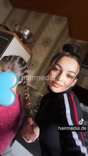 Load image into Gallery viewer, 1231 barberette Pricilla doing a braid on girlfriend
