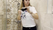 将图片加载到图库查看器，1257 240122 Nansi Bulgaria self shampoo at shower and blow out livestream
