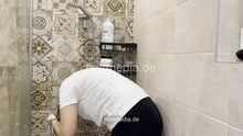将图片加载到图库查看器，1257 240122 Nansi Bulgaria self shampoo at shower and blow out livestream