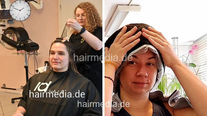 7206 Ukrainian hairdresser in Berlin 240331  darkblonde 1 shampoo and cut