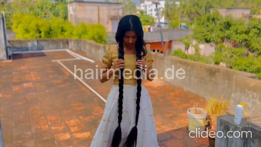 1242 240701 Long Hair Rapunzel Forward And Backward Style By Female Barber