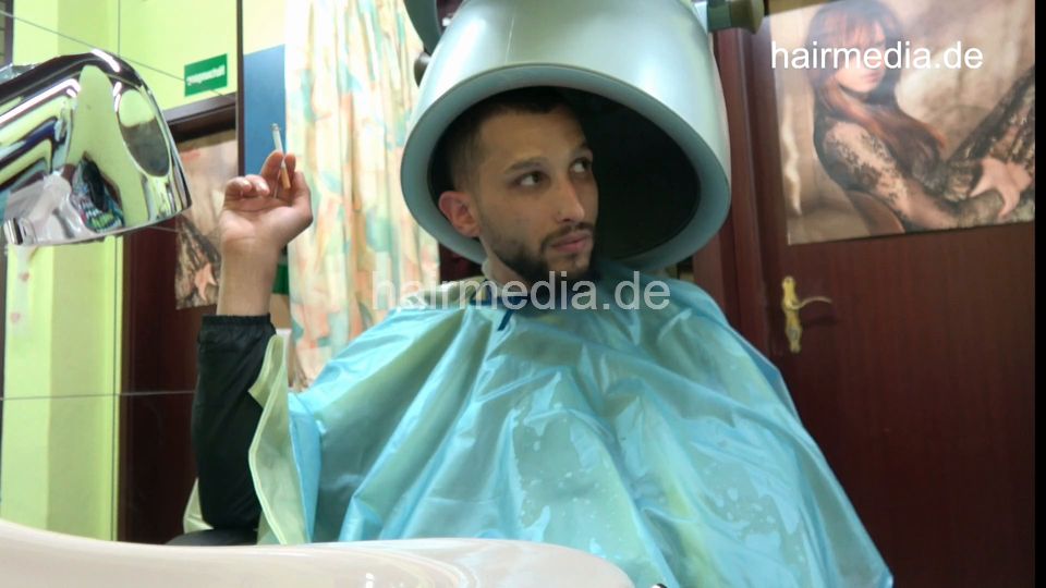 1264 barber Deniz 240705 by barber upright hair and face wash and head massager torture