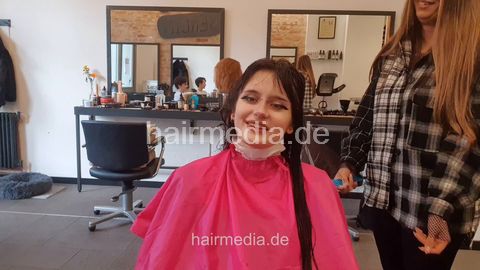 NatalieK haircut and blow dry by barberette Zoya herself