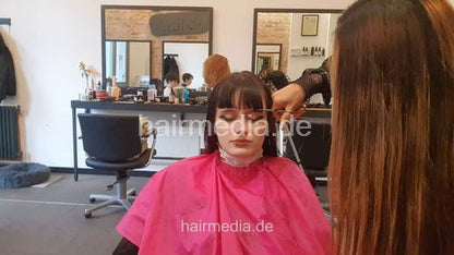 NatalieK haircut and blow dry by barberette Zoya herself