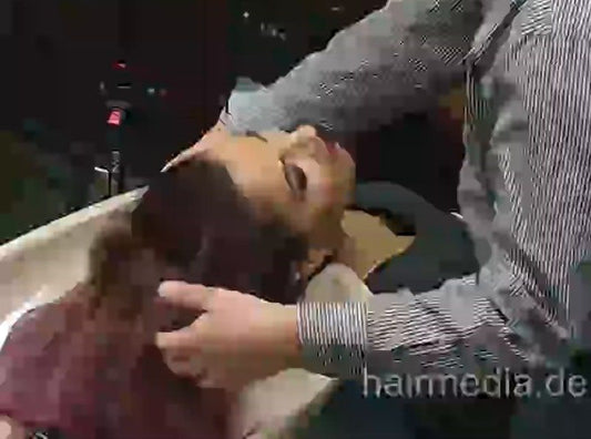 2303 MSD SB backward pampering shampooing, head massage, blow by barber