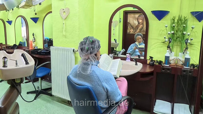 2303 POV Session JuliaSchm 4 Under the Dryer and Finish Lady by Barber POV cam