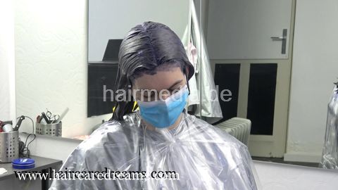Aylin complete 3 hours, haircut, bleaching, going silver and brown, several shampooings