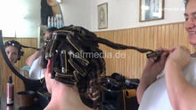 Load image into Gallery viewer, 6219 Four girls: Dunja shampoo and metal rollers ear protected wetset