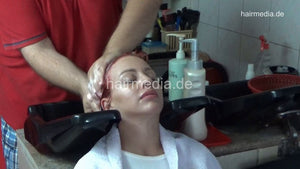 6219 Four girls: MilicaS redhead shampoo by barber, haircut vintage wetset