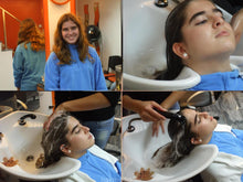 将图片加载到图库查看器，8054 JG Vanessa teen shampoo and  haircut long to aline bob teen 265 pictures for download